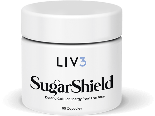 SugarShield by LIV3 Health supplement jar, 60 capsules